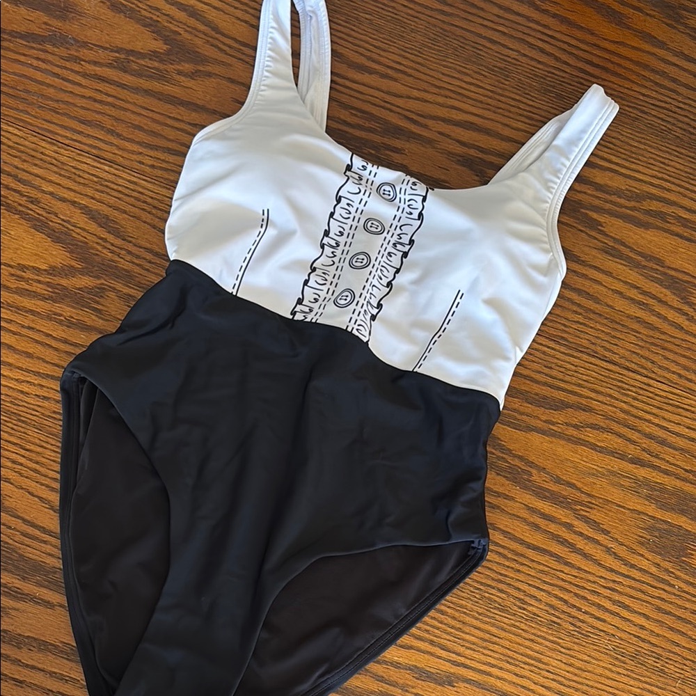 Karl Lagerfeld Black and White One Piece Swimwear